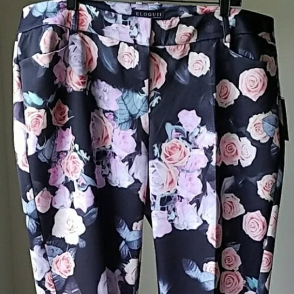 NWT Eloquii floral pants.